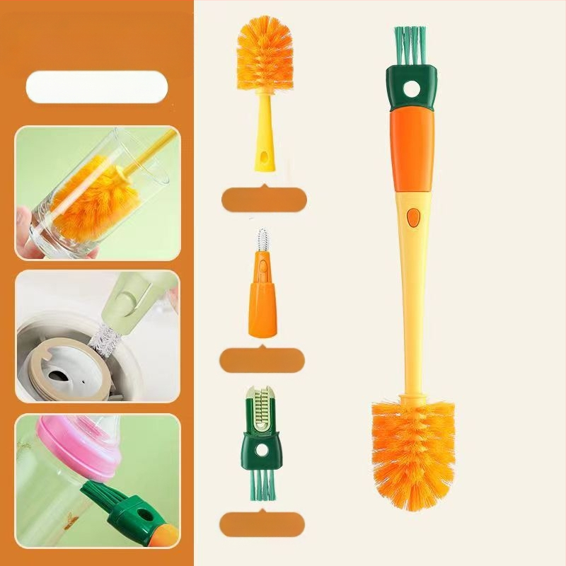 Garā roktura krūžu tīrīšanas birste, 5-1 daudzfunkcionāla sūkļveida tīrīšana krūzēm un pudelēm
