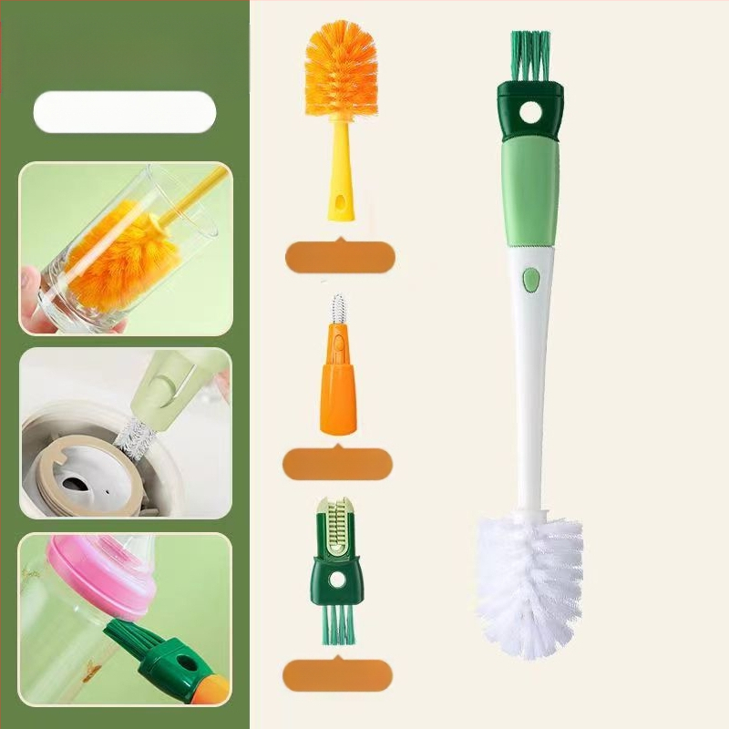 Garā roktura krūžu tīrīšanas birste, 5-1 daudzfunkcionāla sūkļveida tīrīšana krūzēm un pudelēm