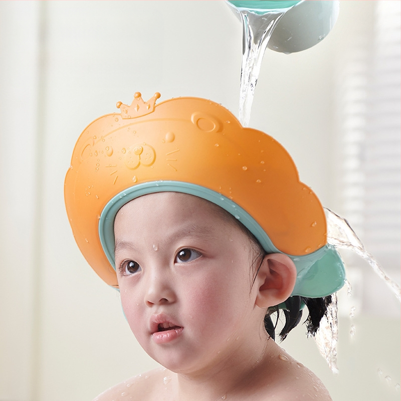 Бебешка шапка за измиване на коса – марка Hukou Xiaole; PP материал; регулируема; произход Taizhou Huangyan