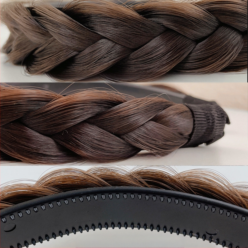 Plaukų juostelė su žuvies kaulo pynimu – rankų darbo plastikinis plaukų aksesuaras moterims, etninis retro stilius, pavasaris 2023