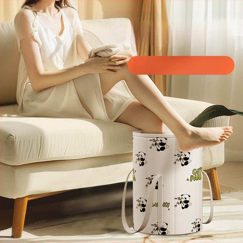 Sulankstoma PVC pėdų vonelė su izoliacija, nešiojama, giliam mirkymui iki kelio