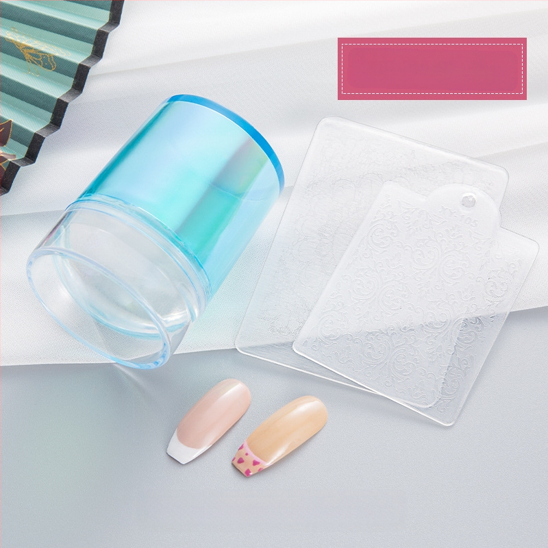 Set za nokte s prozirnom silikonskom glavom za otiskivanje i pločom za prijenos uzoraka – Princess serija, Aurora dizajni