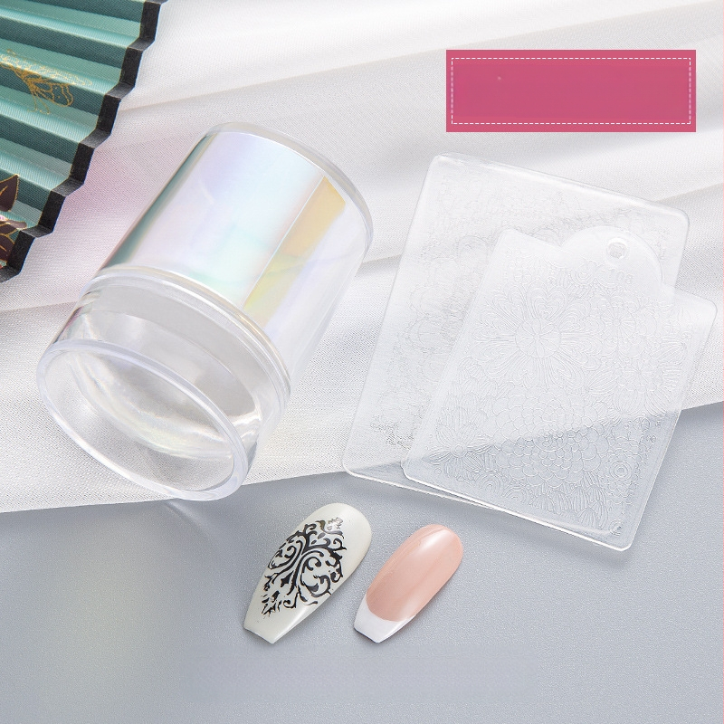 Set za nokte s prozirnom silikonskom glavom za otiskivanje i pločom za prijenos uzoraka – Princess serija, Aurora dizajni