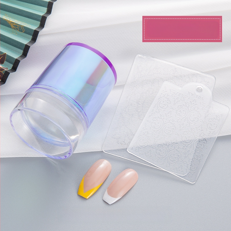 Set za nokte s prozirnom silikonskom glavom za otiskivanje i pločom za prijenos uzoraka – Princess serija, Aurora dizajni