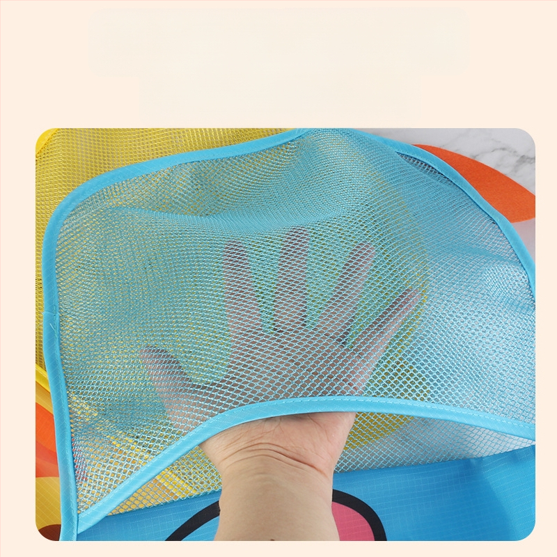 Vannas istabas ūdens rotaļlietu uzglabāšanas soma ar piesūcekni un sietveida žāvēšanas somiņu, poliesters, piemērots vecumam 4–6 gadi