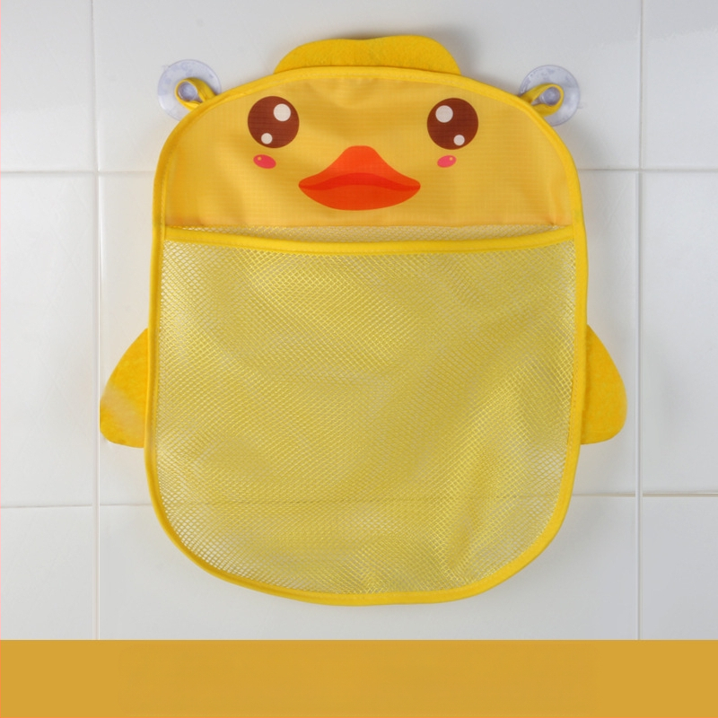 Vannas istabas ūdens rotaļlietu uzglabāšanas soma ar piesūcekni un sietveida žāvēšanas somiņu, poliesters, piemērots vecumam 4–6 gadi