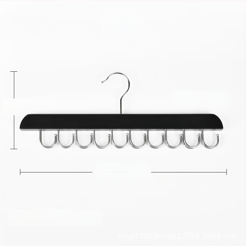 Стойка за панталони от дърво с 20 куки, въртяща се на 360°, за колани и вратовръзки, модерен минималистичен органайзер за дрехи