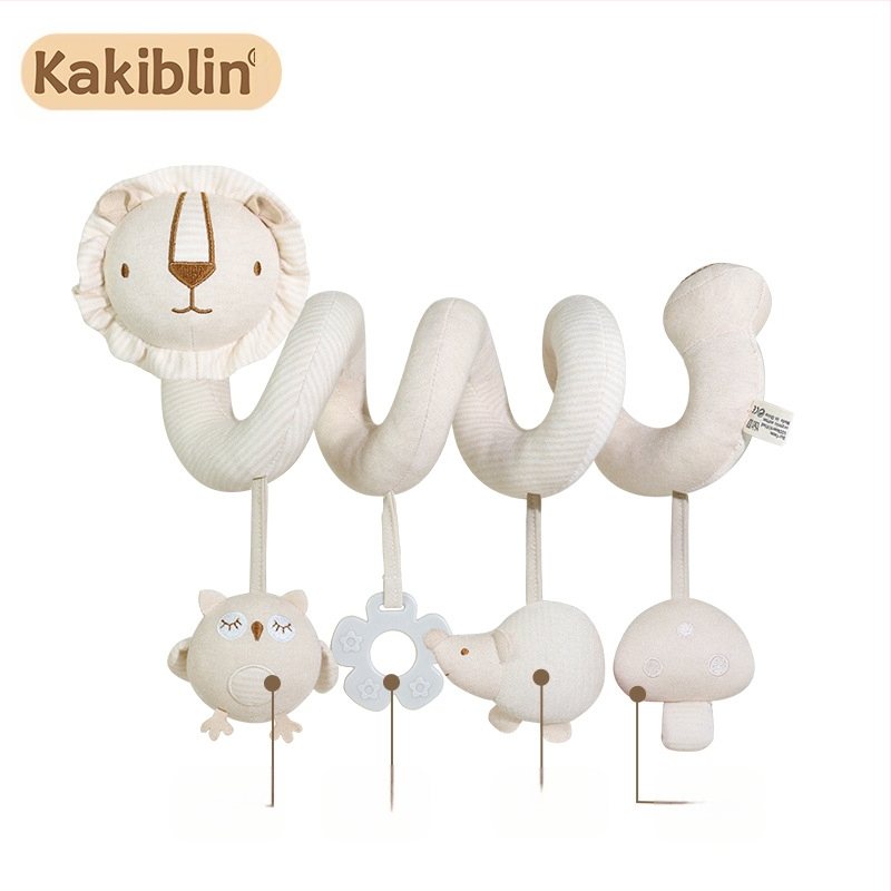 kakiblin Organinė medvilninė lovos pakabinama žaislas kūdikiams ir mažiems vaikams, ankstyvasis ugdymas, audinio žaislas, 0–3 metai