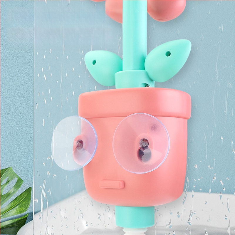 Vannas rotaļlieta zīdaiņiem ar rokas izsmidzināšanu saulespuķes formā, plastmasa, 0–3 gadi