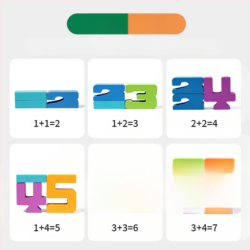 Koka 3D skaitļu blokiem agrīnajai izglītībai — Skaitīšanas domino bloki, 0–38 gabali, 4–6 gadu vecumam, ūdens bāzes krāsa