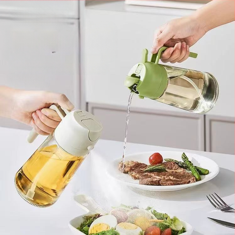 Stiklinis alyvos purkštuvas, dvigubai naudojimui, su automatiniais atidarymu ir uždarymu bei siurbimo doze