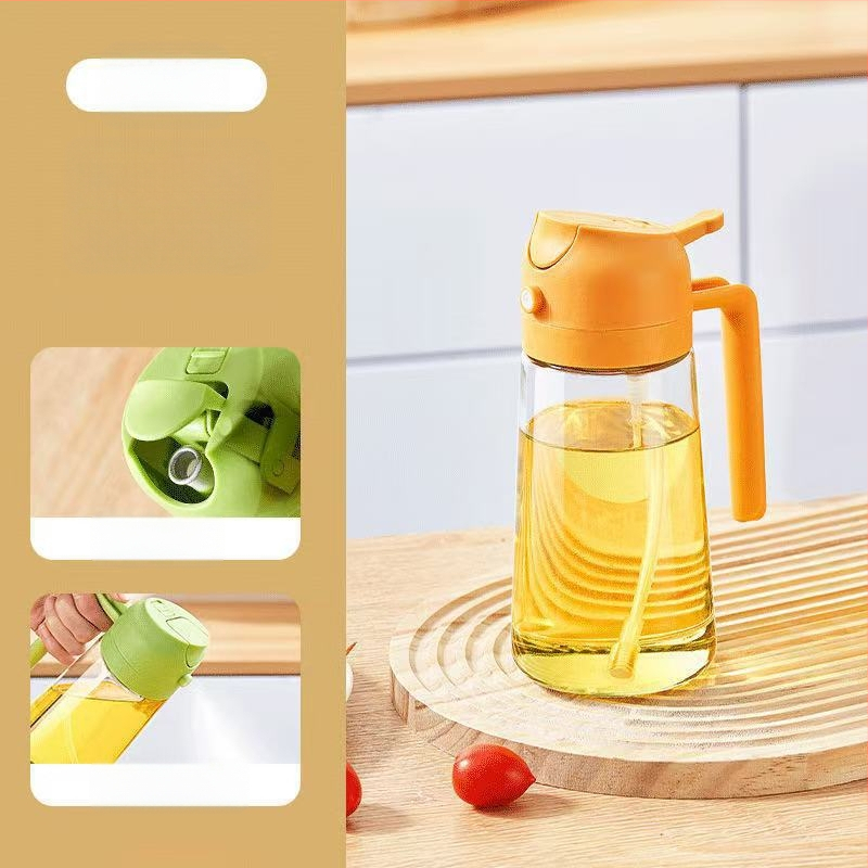 Stiklinis alyvos purkštuvas, dvigubai naudojimui, su automatiniais atidarymu ir uždarymu bei siurbimo doze