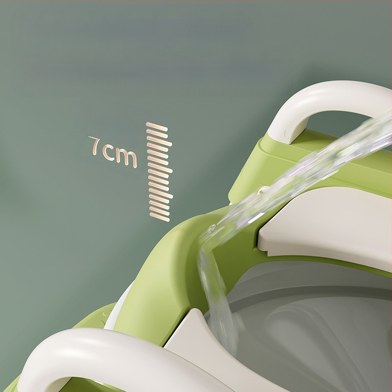 Vaikų sulankstoma laiptinė WC sėdynė su rankenėlėmis (PP medžiaga, kilmė Zhejiang, prekė Yutong, pakuotė kartoninė)