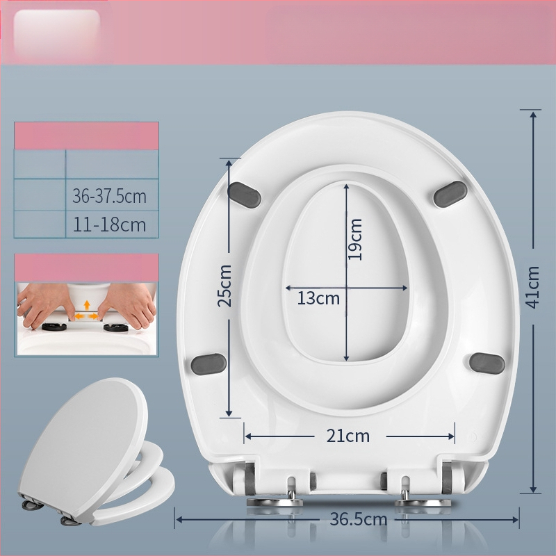 Univerzalni poklop za WC s mekim zatvaranjem, dvostruka uporaba za odrasle i djecu, PP ploča, razmak rupa 11–18 cm, uobičajeni način ugradnje