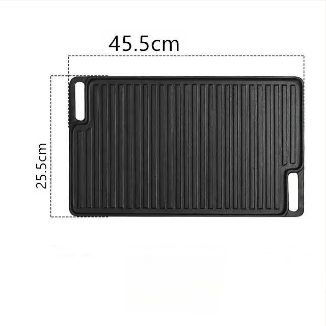 Lauko keta grilio keptuvė, dvipusė, kvadratinė forma, be dangos, svoris 3.8 kg