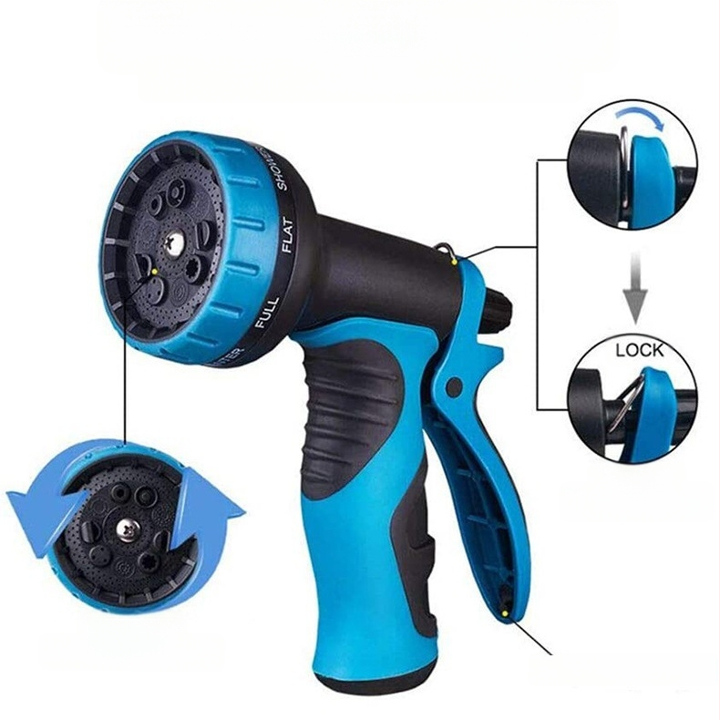 Teleskopiska 3× ūdens šļūtene dārza laistīšanai, dārza augiem un automašīnas mazgāšanai