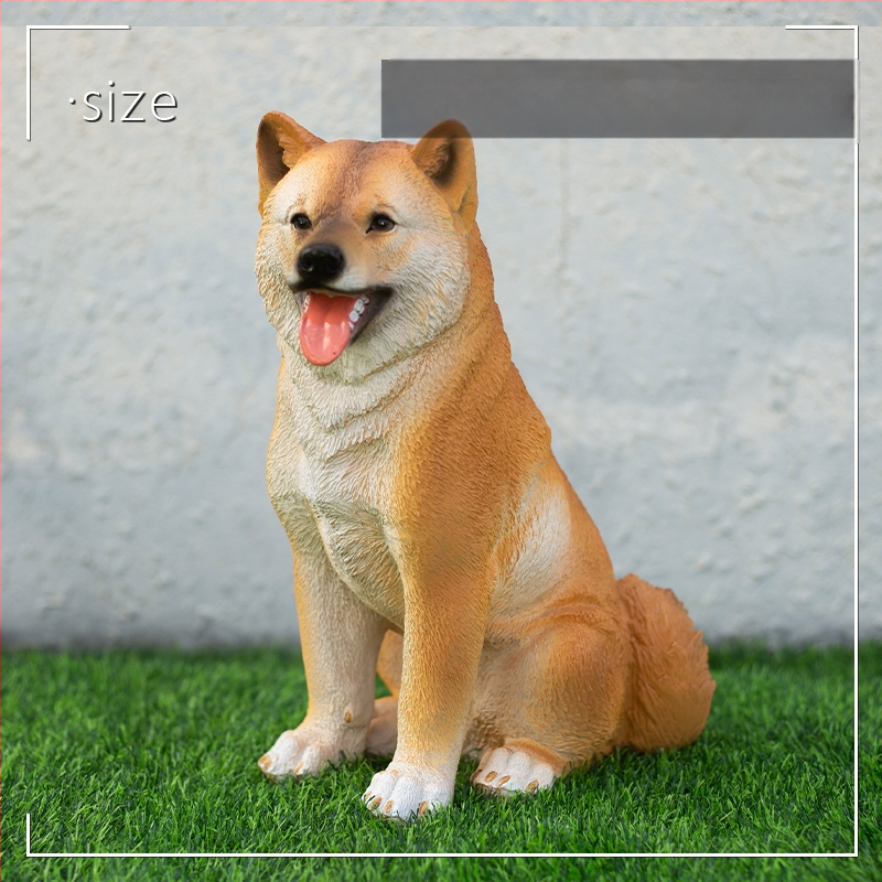 Άγαλμα σκύλου από ρητίνη — όρθιο μοντέλο για οικιακή και εξωτερική διακόσμηση (βεράντα, κήπος)