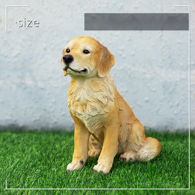 Άγαλμα σκύλου από ρητίνη — όρθιο μοντέλο για οικιακή και εξωτερική διακόσμηση (βεράντα, κήπος)