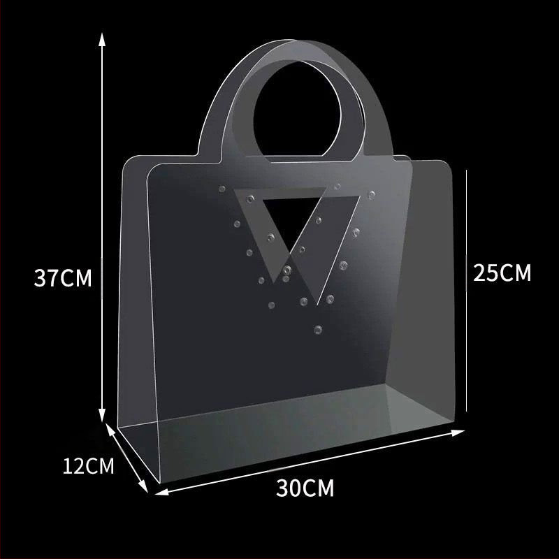 Huiyuge PVC odos gėlių puokštės dovanų maišelis — prieinamas komplektuose 1, 3, 5 arba 10