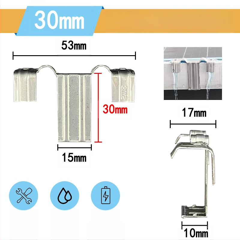304 неръждаема стомана клип за водоводен водач за фотоволтаичен модул, упътване на тиня, отклонение, автоматично почистване на прах и дренажна щипка