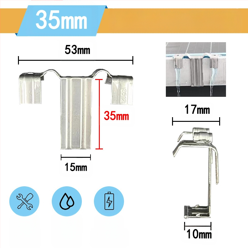 304 неръждаема стомана клип за водоводен водач за фотоволтаичен модул, упътване на тиня, отклонение, автоматично почистване на прах и дренажна щипка