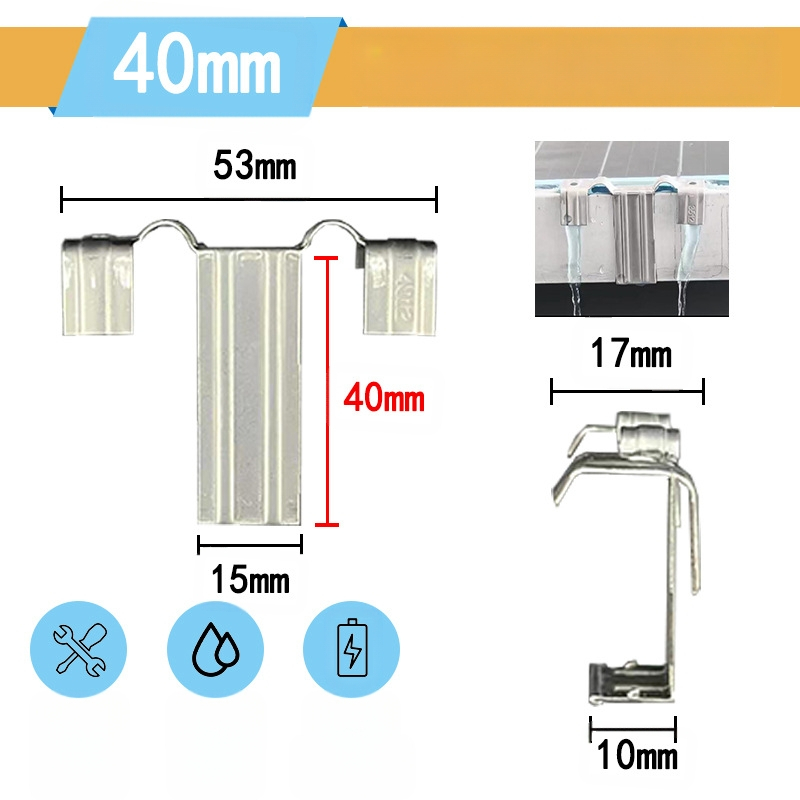 304 неръждаема стомана клип за водоводен водач за фотоволтаичен модул, упътване на тиня, отклонение, автоматично почистване на прах и дренажна щипка