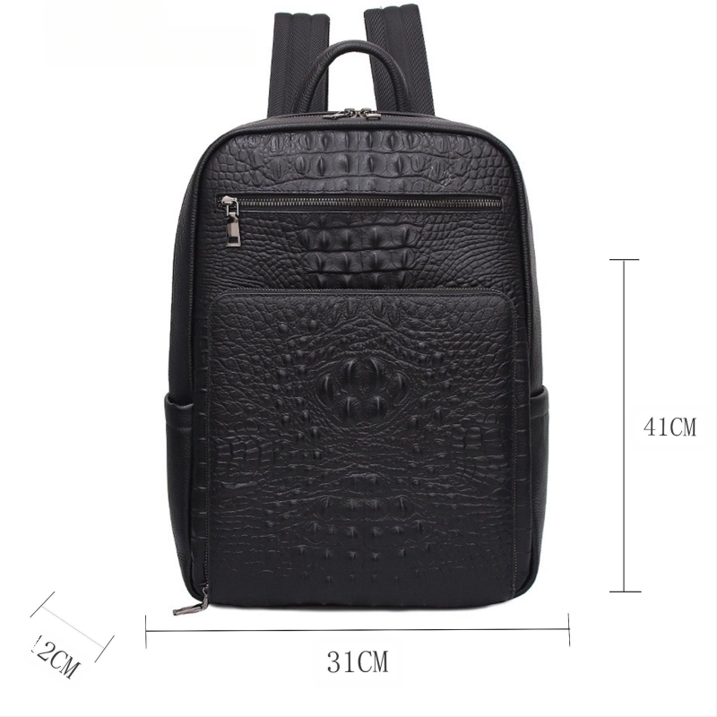 Vyrų odinė kuprinė verslo kelionėms, miesto minimalistinis stilius, atsparus vandeniui (suderinama su 15 colių nešiojamuoju; talpa iki 20 l; poliesterio pamušalas; oro pagalvės petnešos)