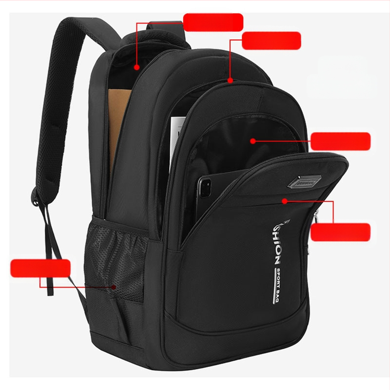 Férfi üzleti hátizsák utazáshoz, 20–35 L kapacitás, Oxford anyag, ívelt vállpántok, poliészter bélés