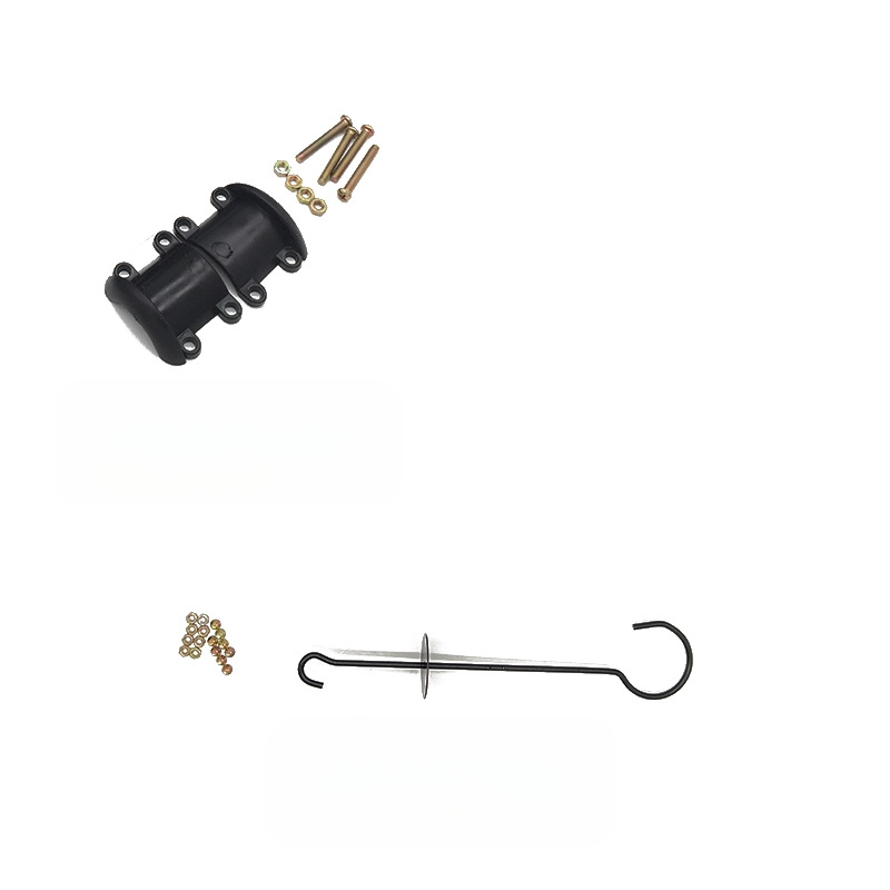 Plastikinė apsauga paukščių maistui su pasukamu kabliu ir pakabinimu