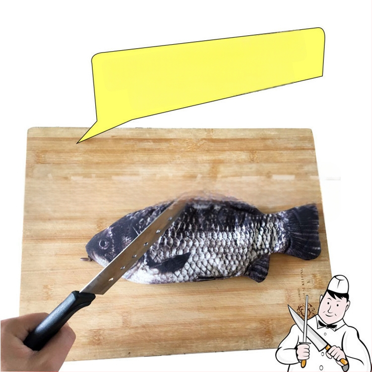 Плюшена чантичка за моливи с форма на риба, персонализирана, къс плюш, пълнеж PP памук, за възраст 14+