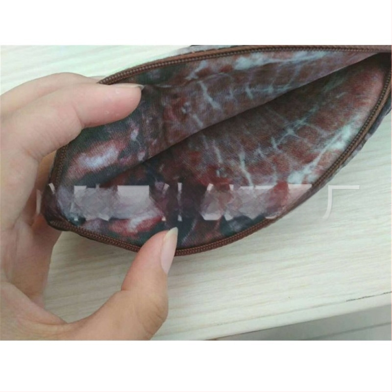 Плюшена чантичка за моливи с форма на риба, персонализирана, къс плюш, пълнеж PP памук, за възраст 14+