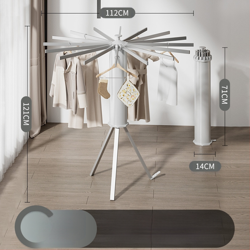 Pastatomas skalbinių džiovyklė aštuonkojų formos, sulankstoma, teleskopinė, aliuminio lydinys, modelis LDA018