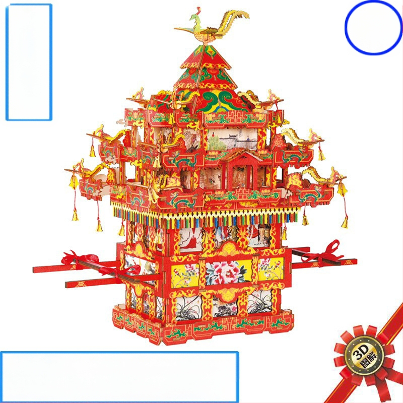 Koka Ferris Wheel 3D puzle rotaļlieta — demontāža un salikšana, intelektuālā attīstība, vecums 7–14 gadi, interaktīva