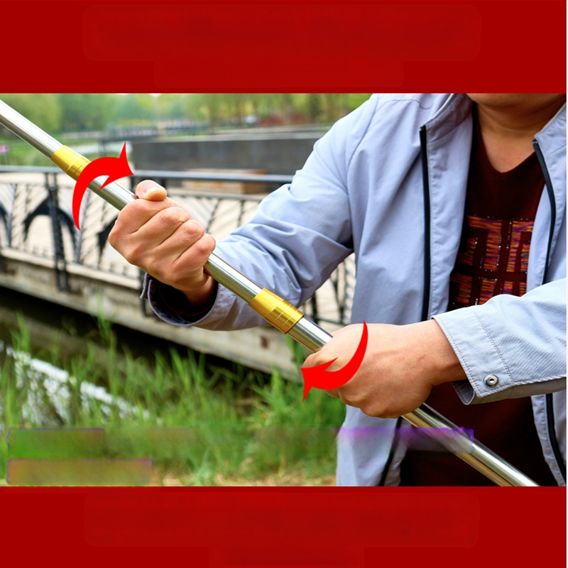 Ανοξείδωτος τηλεσκοπικός βραχίονας με επίπεδη γάντζο, λειτουργία τοποθέτησης, 3–6 τμήματα, 0,3–1,5 kg, εξωτερική χρήση