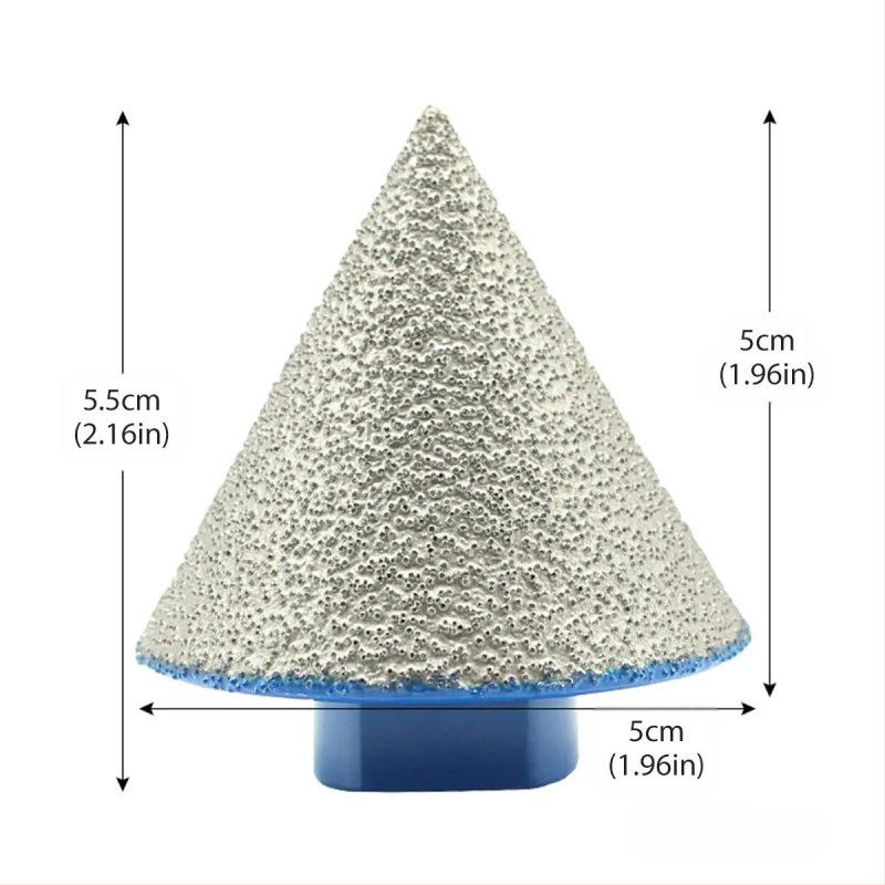 Διαμαντένιος φασέτας bit για κεραμικά και πέτρες, υψηλής ταχύτητας άκρη τρυπανιού με κωνικό φάσμα, 150 g