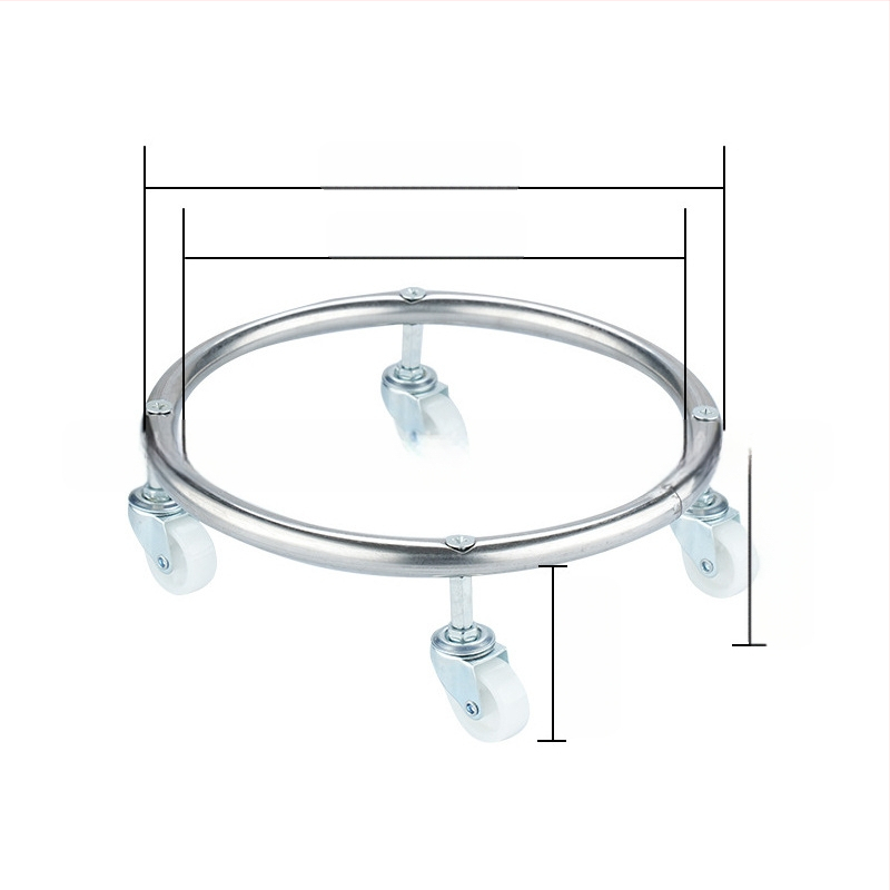 Daugiafunkcis virtuvės laikiklis su ratukais – nerūdijantis plienas, judantis dujų balionų laikiklis