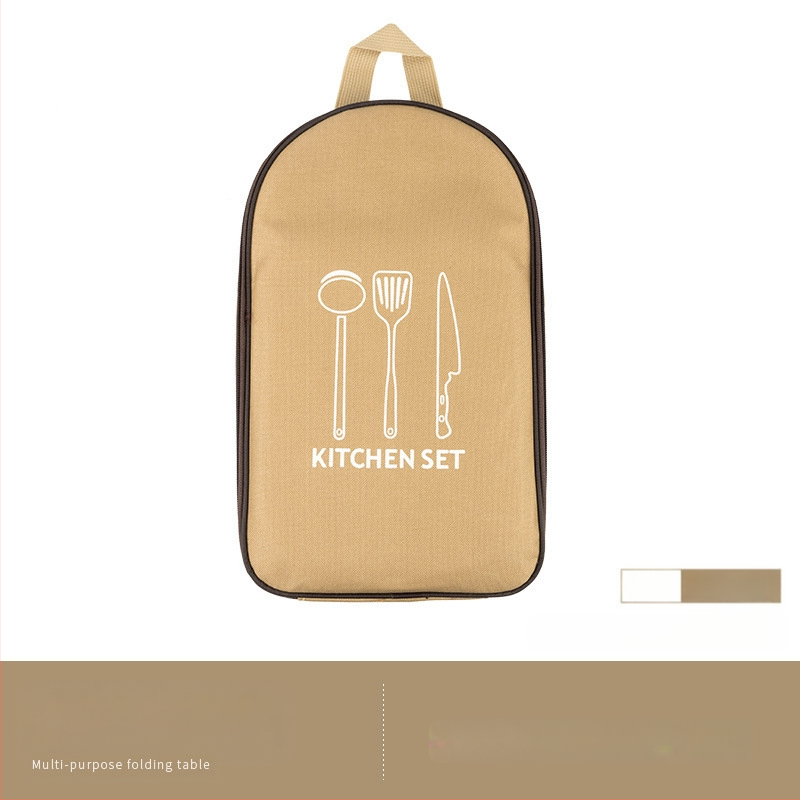 Kempingo virtuvės įrankių laikymo krepšys peiliams ir puodams, iš nepluoštinio audinio, pečių krepšys