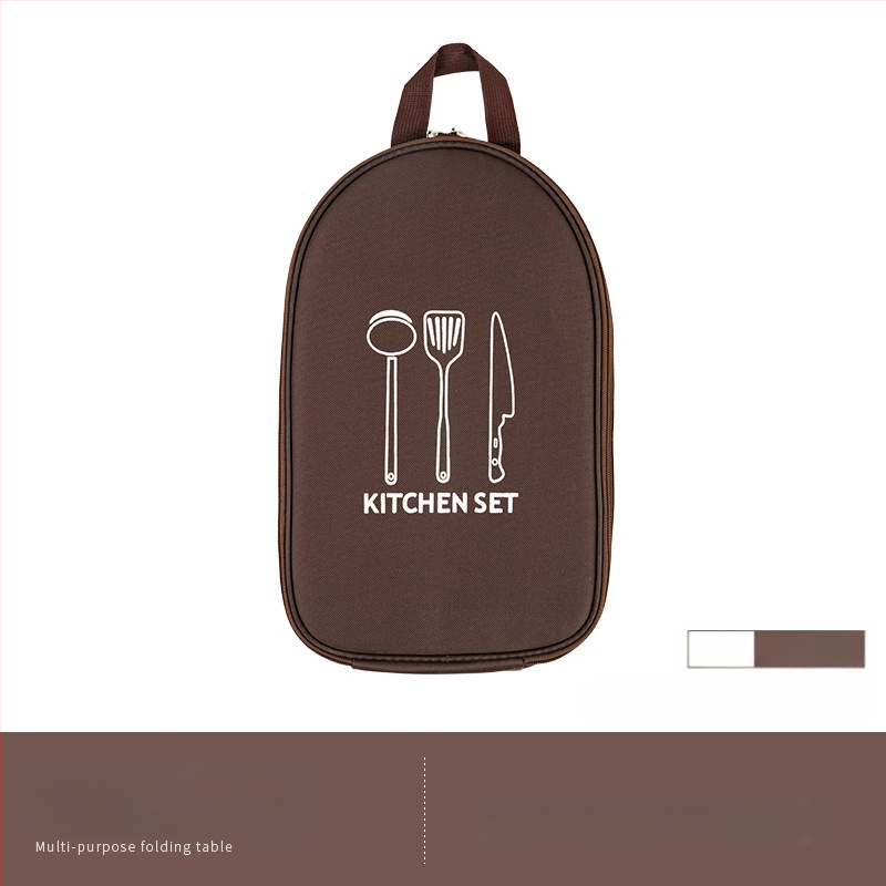 Kempingo virtuvės įrankių laikymo krepšys peiliams ir puodams, iš nepluoštinio audinio, pečių krepšys