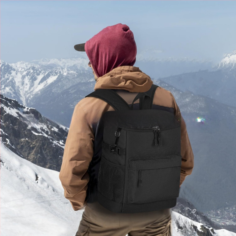 Išorinis izoliacinis kuprinė šaldymui, talpa 17 L, telpa iki 30 skardinių, poliesterio medžiaga, nešiojamas su greitu aušinimu