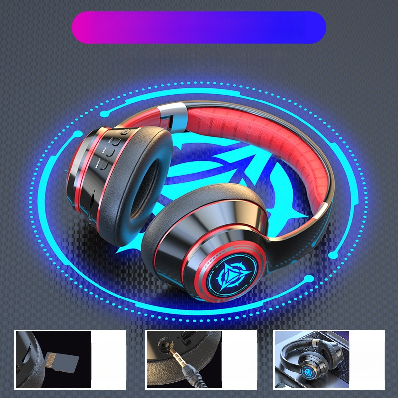 Bezvadu Bluetooth austiņas ar mikrofonu, spēļu stereo austiņas, 3,5 mm ligzda, OEM gatavas