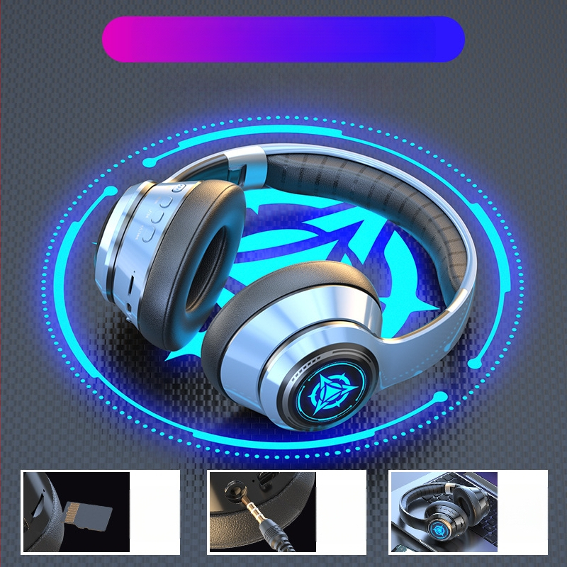 Bezvadu Bluetooth austiņas ar mikrofonu, spēļu stereo austiņas, 3,5 mm ligzda, OEM gatavas