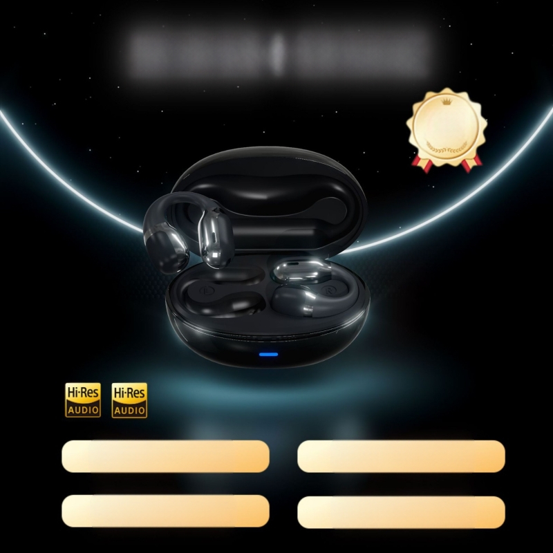 Căști Bluetooth cu conducție osoasă, clips sport, rază 10 m, Bluetooth 5.4, autonomie 4–8 ore