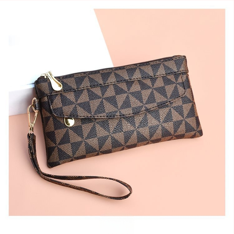 Unisex clutch rankinė iš dirbtinės odos su PU vidiniu pamušalu, horizontalaus dizainas, vidinis užtrauktuko kišenė, kasdieniam naudojimui, pavasaris 2025 leidimas