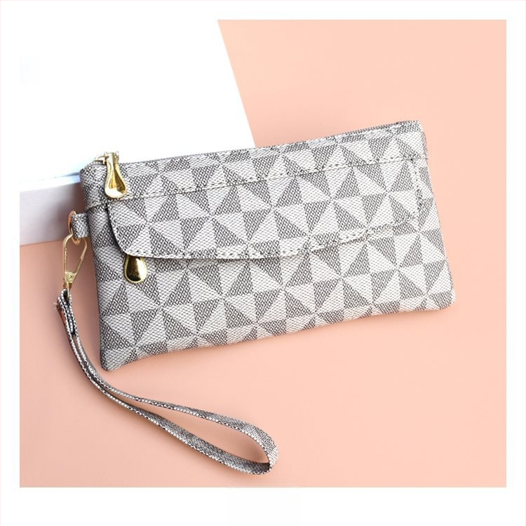 Unisex clutch rankinė iš dirbtinės odos su PU vidiniu pamušalu, horizontalaus dizainas, vidinis užtrauktuko kišenė, kasdieniam naudojimui, pavasaris 2025 leidimas