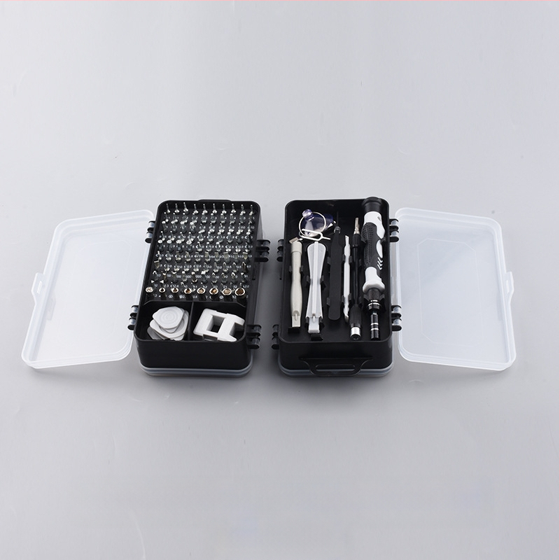 115-in-1 atsuktuvų rinkinys iš chrome-vanadžio plieno laikrodžių, kompiuterių ir išmaniųjų telefonų demontavimui