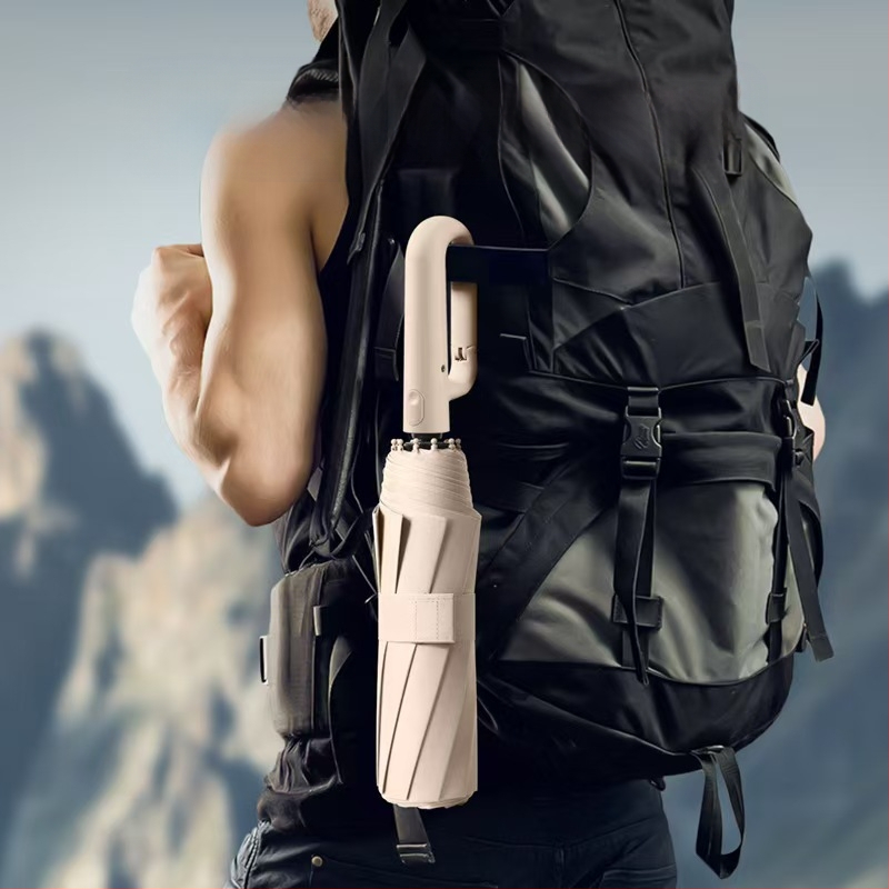 Saules lietussargs, pilnīgi automātisks, divējāda lietošana saulainam un lietainam laikam, audums 190T augstas densitātes, UV aizsardzība UPF>50, 10 ribas