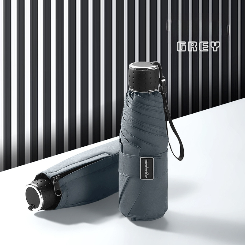 Penkių segmentų vėjo atsparus skėtis, aliuminio rėmas su 8 skersiniais, rankinis atidarymas, logotipo spausdinimas, pritaikymas