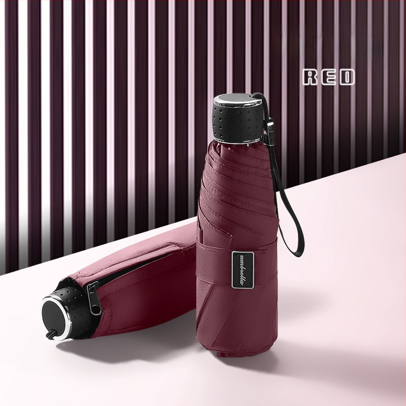 Penkių segmentų vėjo atsparus skėtis, aliuminio rėmas su 8 skersiniais, rankinis atidarymas, logotipo spausdinimas, pritaikymas