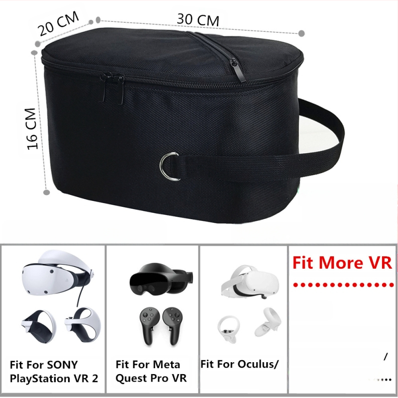 VR чанта за съхранение на Apple Vision Pro очила, 1680D Oxford платно, съвместима с PSVR2, Meta Quest 2 и Quest Pro, тегло 0,32 кг