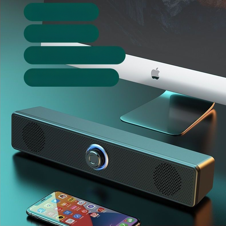 Настолни Bluetooth колонки за компютър, USB вход, 2.0 стерео, 6W мощност, 5V захранване